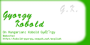 gyorgy kobold business card